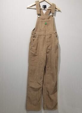 Empyre Brown Corduroy Overalls Medium Loose Fit Small Unisex Skater Emo Grunge